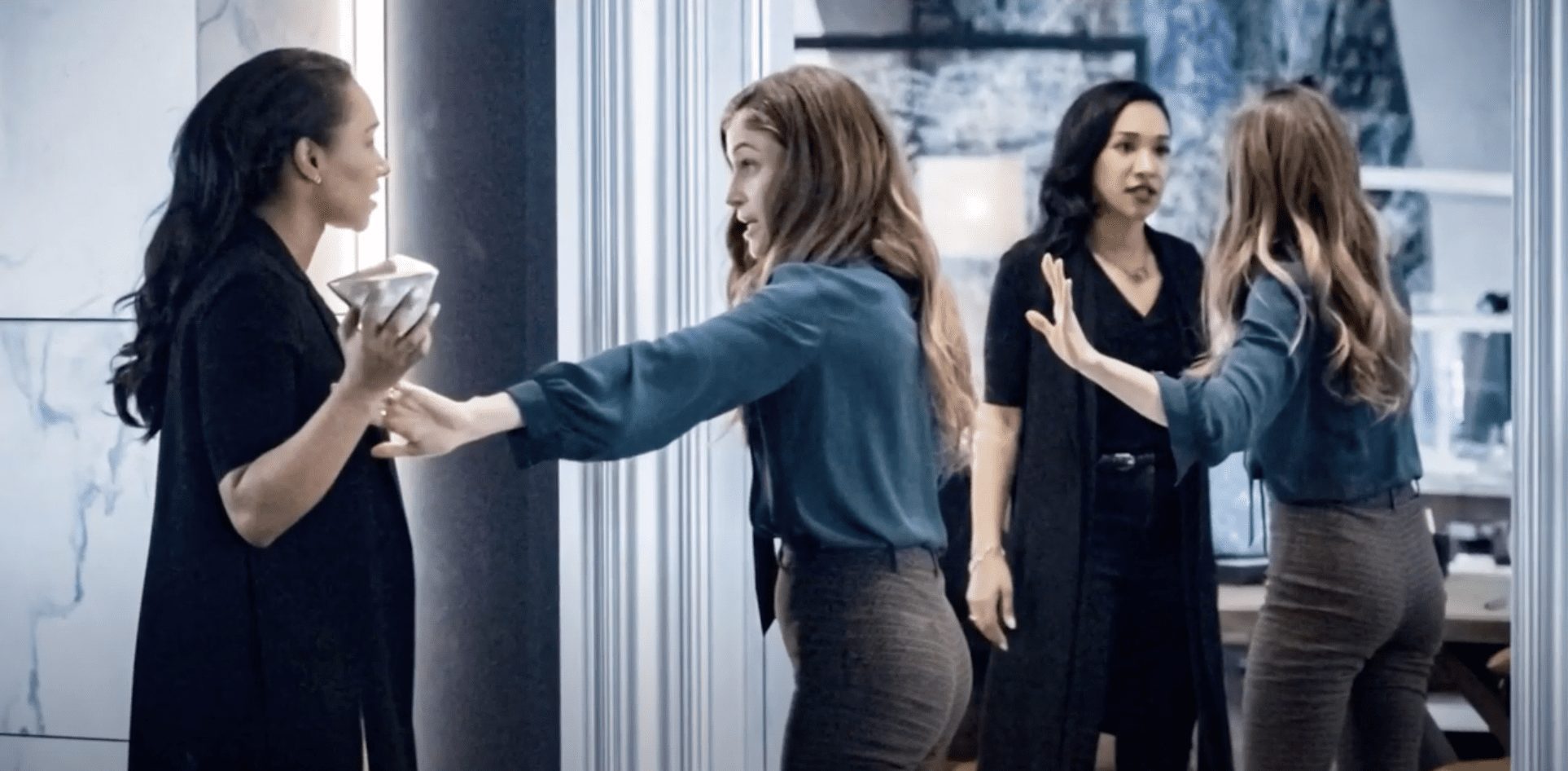 iris west-allen and eva mcculloch in the mirrorverse in the flash season 6 episode 17 liberation